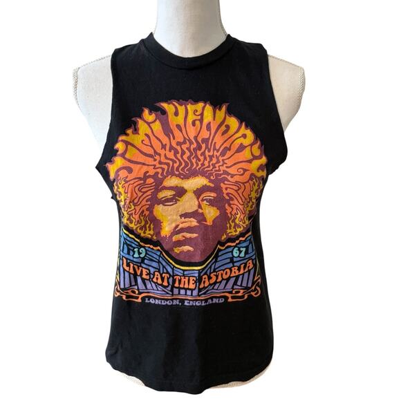 Jimi Hendrix Astoria 1967 London Muscle Tee Shirt Black S - Picture 1 of 5